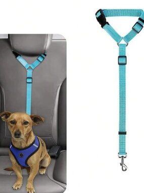 🔥4 for $25 New Pet Car Safety Belt Adjustable Light Blue
